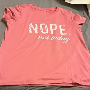 Pink Graphic Tee - Nope Not Today